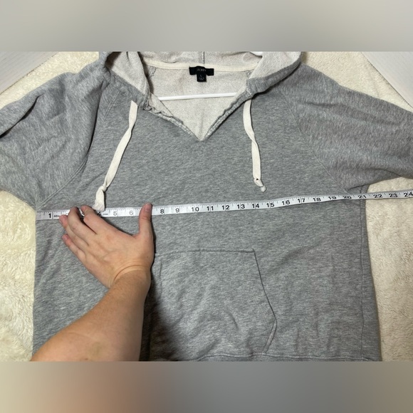 J. Crew Heather Gray Women's Hoodie - Picture 4 of 5